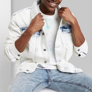 Acid wash denim jacket